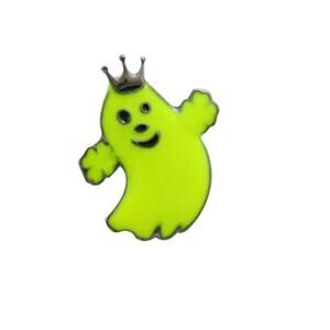 Green King or Queen Ghost Pin Brooch